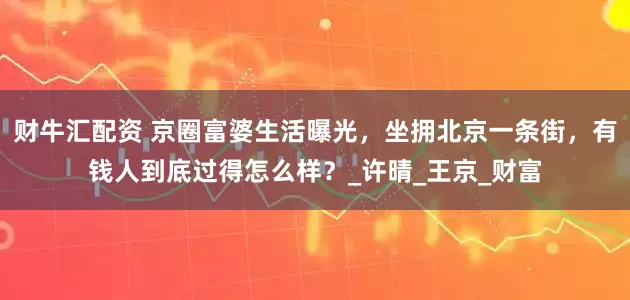 财牛汇配资 京圈富婆生活曝光，坐拥北京一条街，有钱人到底过得怎么样？_许晴_王京_财富